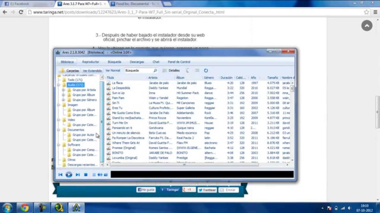 Descargar Ares 3.1.7 para Windows 7, 8 y 10. FUNCIONANDO 