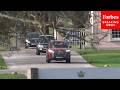 Vehicle Convoy Departs Royal Lodge In Windsor Amid Ongoing Investigation Into Andrew-Epstein Ties