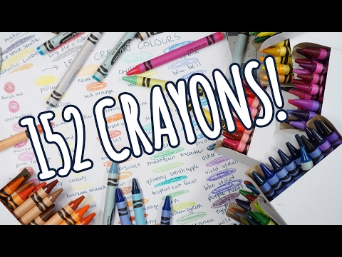 CRAYOLA 100 COLORED PENCILS: Swatches & first impression 