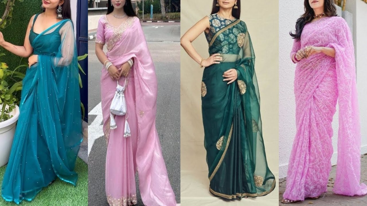 Very simple Latest Sarees for Daily Wear - YouTube
