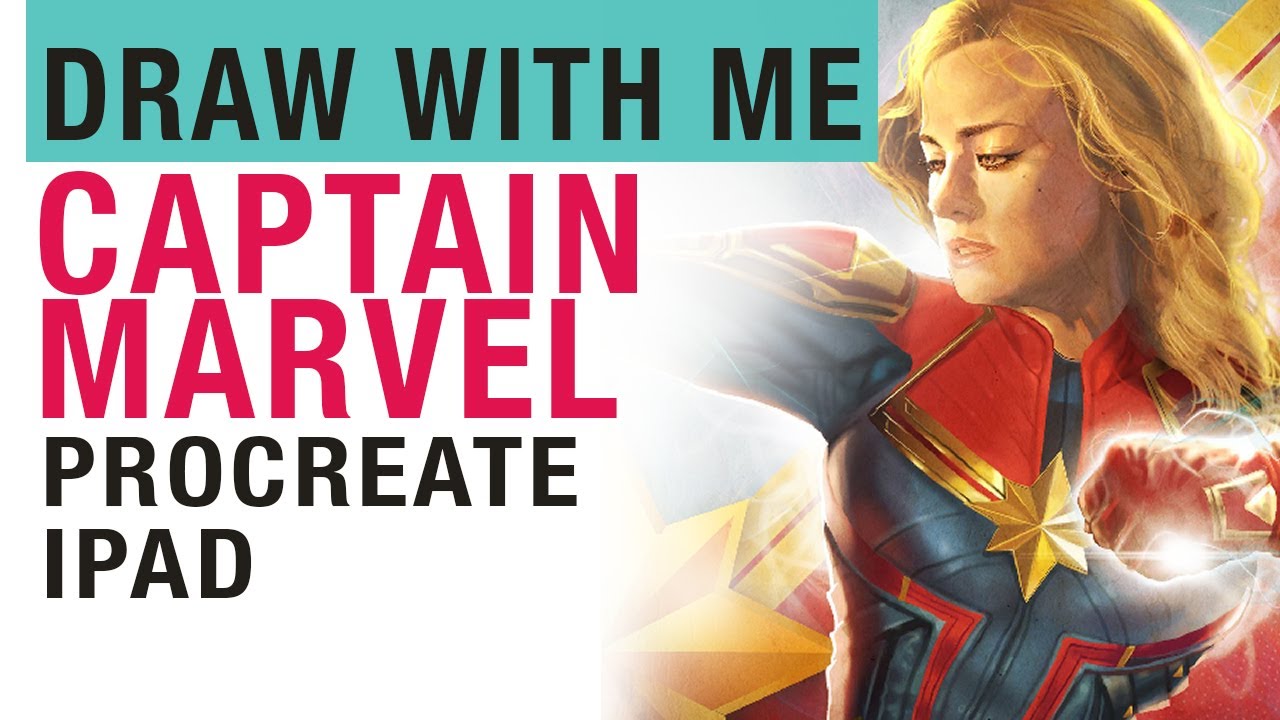 Drawing Captain Marvel Procreate