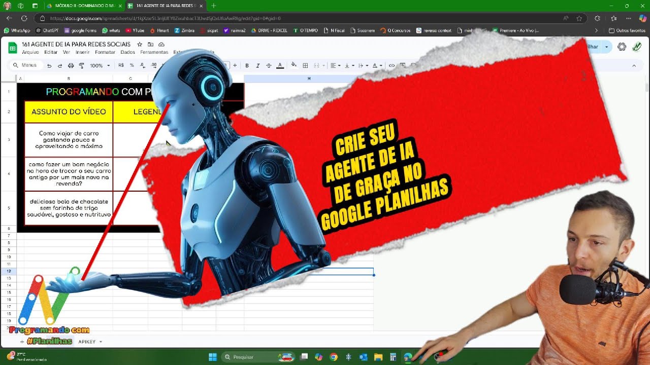 Como criar seu 🚀AGENTE DE IA 🚀 no google Planilhas de graça? - YouTube