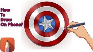 Drawing Captain America Shield || Autodesk Sketchbook