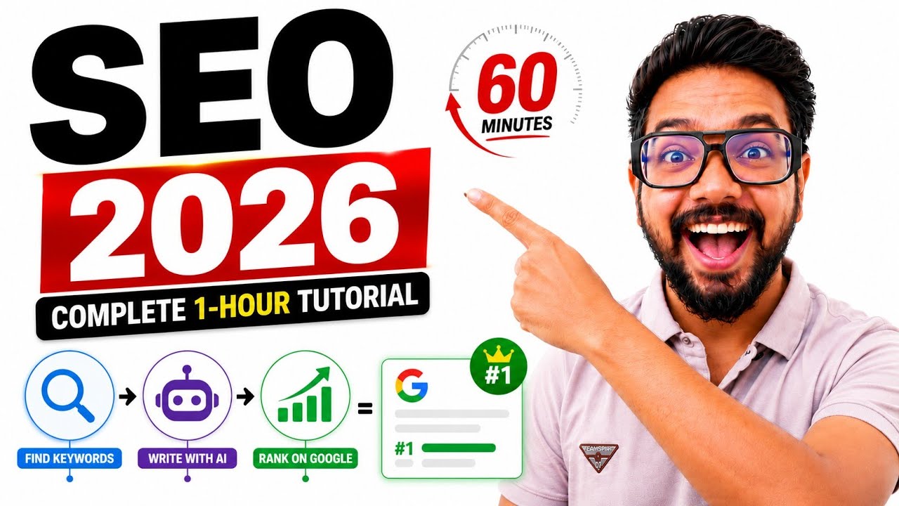 Complete SEO Tutorial 2026: Find Keywords, Write with AI & Rank on Google ( Full 1 hour tutorial
