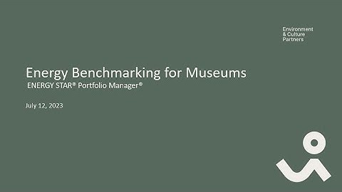 US Culture Sector and Energy Benchmarking
