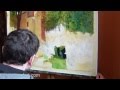 Art Reproduction (Klimt - Farmhouse in Kammer am Attersee) Hand-Painted Step by Step