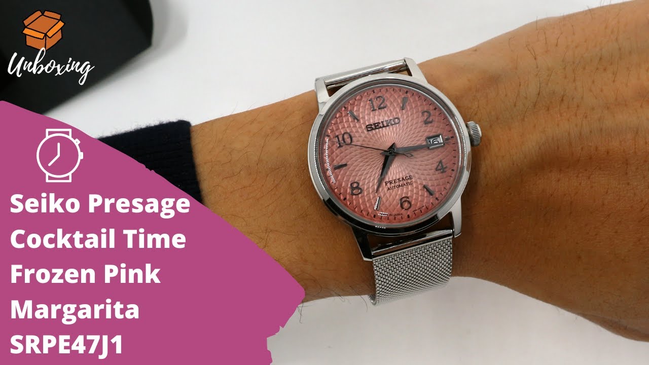 Unboxing 2020 Seiko Presage Cocktail Time Frozen Margarita LE Mesh SRPE47J1  - YouTube