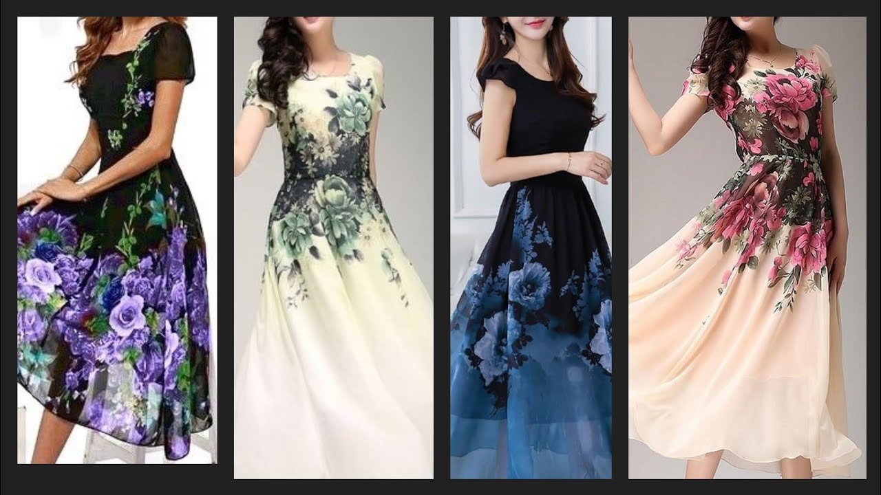 gorgeous floral prints chiffon maxi dresses styles and ideas 2019