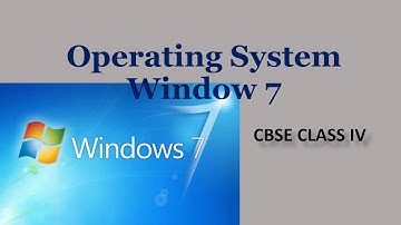 CBSE |NCERT|CLASS IV | Computer | Know our operating System - Window 7