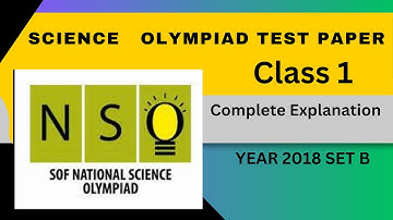 NSO /science Olympiad test paper  class 1/  year 2018 set B/ previous year test paper / SOF/