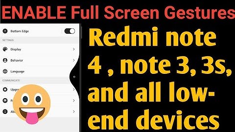 How to enable full screen gestures in smartphone ।। Without root