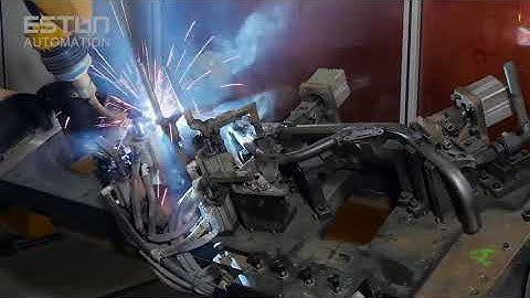 Robot Estun hàn khung xe đạp, xe máy điện