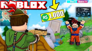 X1 VALENDO 1.000 ROBUX NO FREE FIRE DO ROBLOX!!