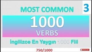 İNGİLİZCE EN ÖNEMLİ 1000 FİİL PART-3 (750/1000)