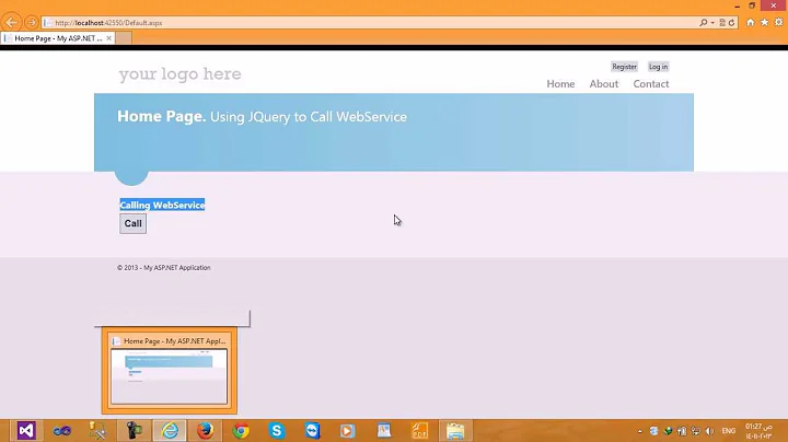 Using JQuery to call ASP.NET WebService !!
