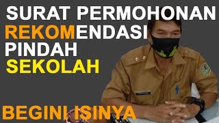 SURAT KETERANGAN PINDAH // REKOMENDASI PINDAH SEKOLAH (Balasan Permohonan Pindah dari sekolah asal)