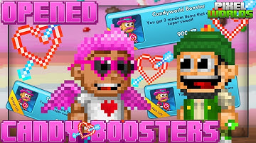 OPENING CANDY BOOSTERS | NEW INTRO | PIXEL WORLDS