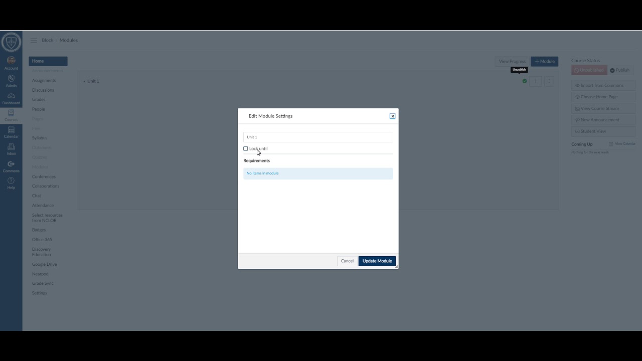 Using modules in canvas youtube