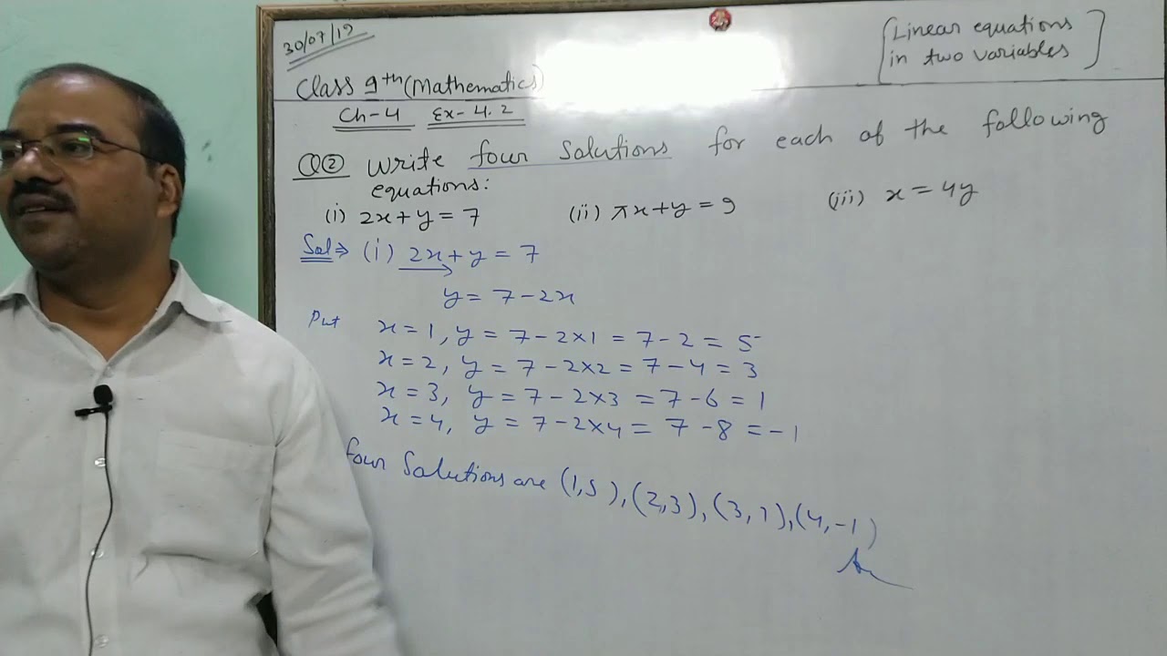 Math class 9 chapter 4 exercise 4.2Q(2) - YouTube
