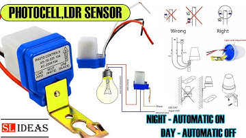 Easy Install Automatic light sensor switch | Photocell | LDR Sensor for Lighting | Wiring and Setup.