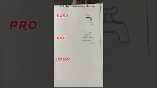 Water Tap drawing - easy vs pro vs Legend #art #drawingskill #artdaily#fyp #trending #youtubeshorts screenshot 1