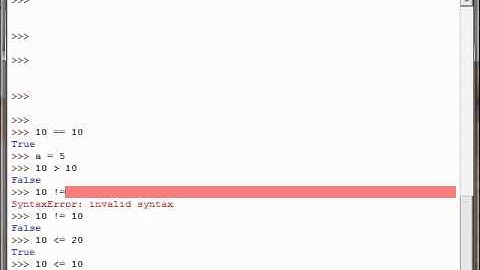 Python Tutorial 4 - Booleans and Logic Tests