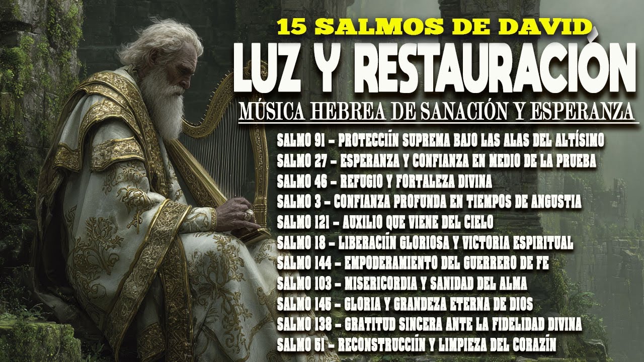 Luz y Restauración – 15 Salmos de David que Sanan el Corazón 💫 Música ...