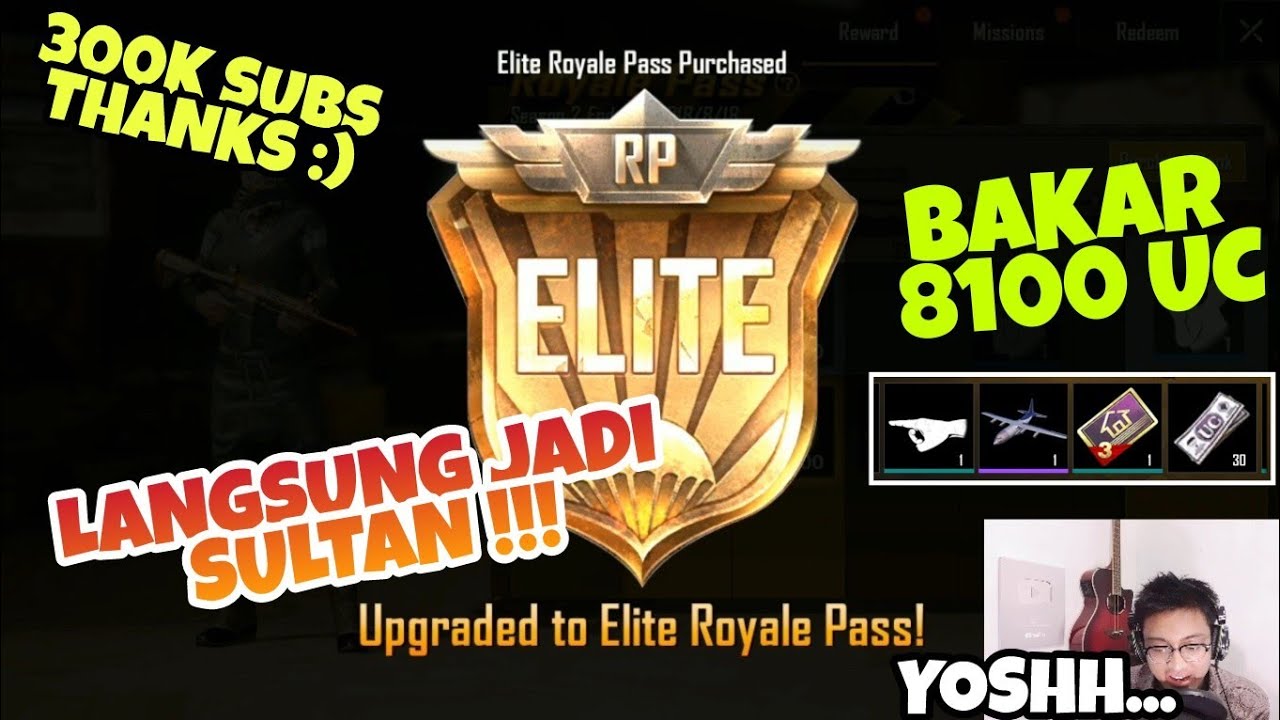 Top Up 8100 UC di PUBG MOBILE ! Langsung Beli Royale Pass Elite Plus -  SPECIAL 300K - 