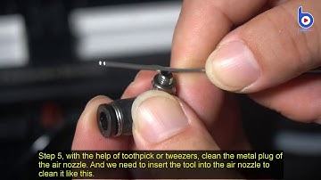 Laserbox Cleaning laser head and the air nozzle