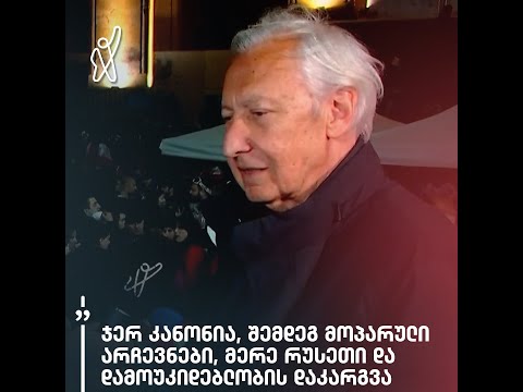 ზურაბიშვილი: ჯერ კანონია, შემდეგ მოპარული არჩევნები, მერე რუსეთი და დამოუკიდებლობის დაკარგვა