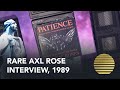 Axl Rose Interview, 1989 + Subtitles. Mini CD on Sony D-88 Walkman. Guns N Roses Patience Single.