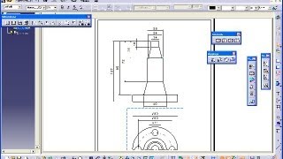 4.1 Antennenstock - Catia v5 Drafting - Clipping view with profile - Stacked dimensions