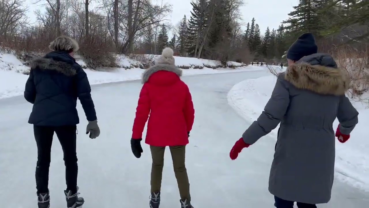 Skating in Bowness Park, Dec. 26, 2022