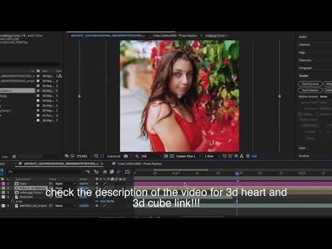 After Effects (AE) - 3d cube box in 3d heart tutorial!