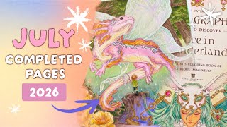 July Completed Pages | Adult Colouring