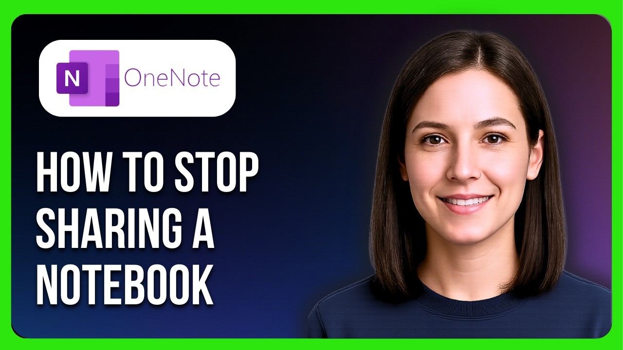 How to Stop Sharing a Microsoft OneNote Notebook - YouTube