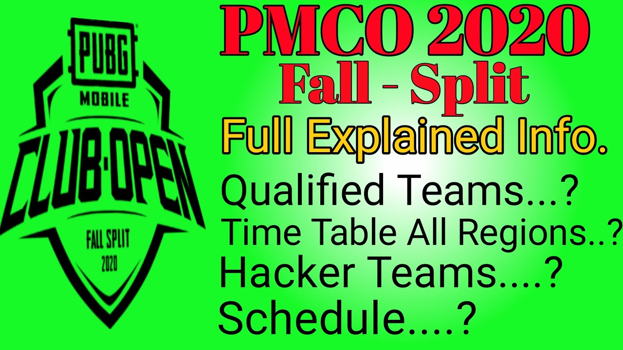 PMCO Fall Split 2020 | Schedule | Hacker Team | Explained Info. |