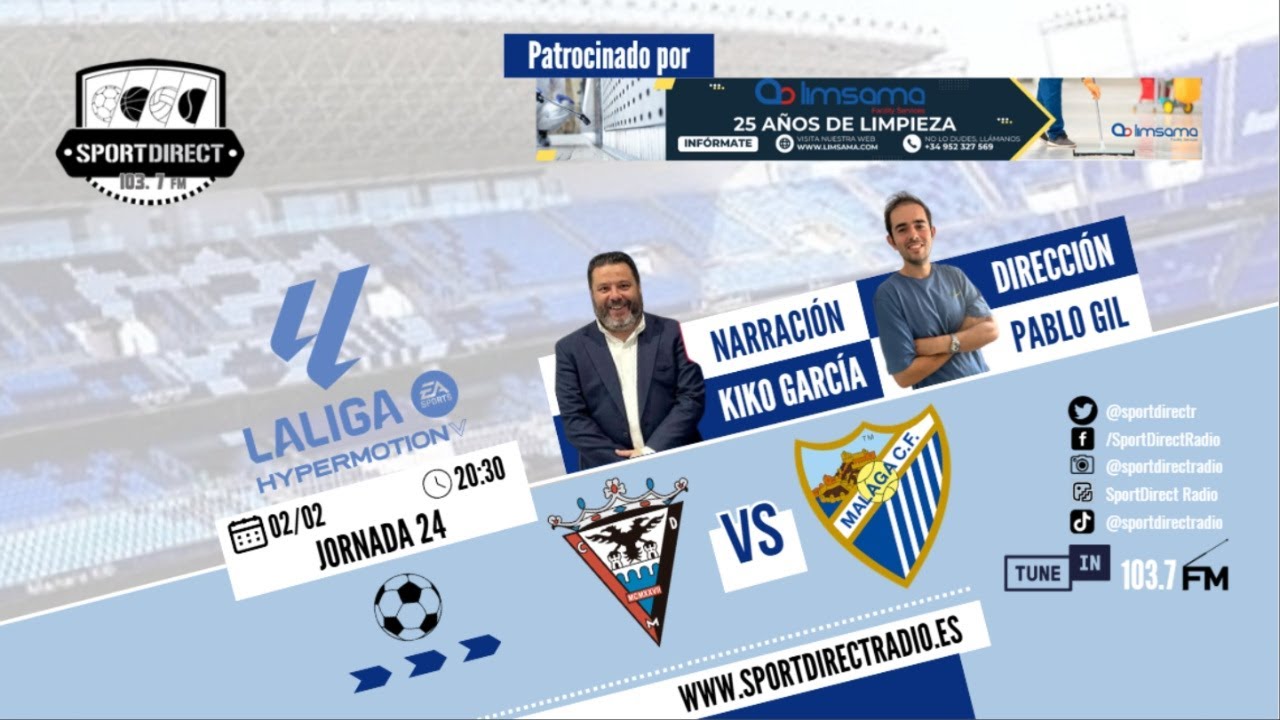 🔴 DIRECTO | CD MIRANDÉS vs MÁLAGA CF | Jornada 24 LaLiga Hypermotion | SportDirect Radio