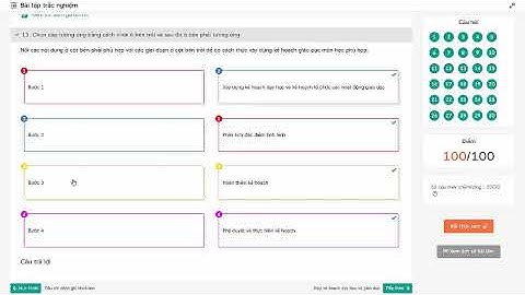 Đáp án trác nghiệm module 4 môn KHTN