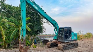 Kobelco sk140-11 บูมยาว หล่อจัด ทีมงานพงษ์ศักดิ์รถน้ำ