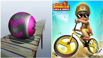 Rollance : Adventure Balls vs Little Singham Cycle Race Gameplay 