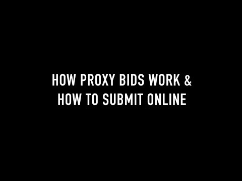 HOW TO ENTER & USE PROXY BIDS