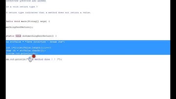 Java Interview Question And Answer What is a void return type in Java