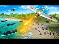 The MOST EPIC Amphibious Invasion and Battleships Battle in Ravenfield Mods
