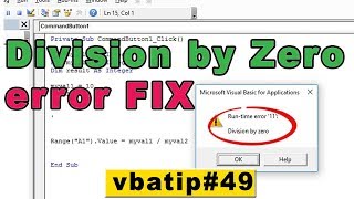 excel division by zero - error fix  - vbatip#49