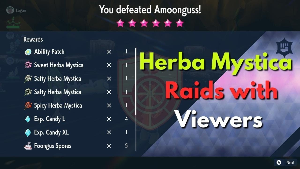 Herba Mystica Raids with Viewers in Pokemon Scarlet and Violet