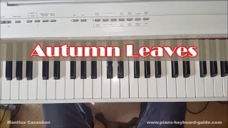 Autumn Leaves Piano Tutorial - Chords and Melody chords