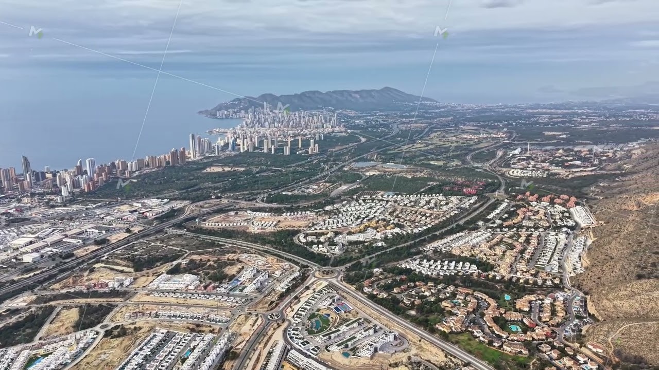 Premium property with scenic backdrop, Luxury cityscape with coastal features and real estate