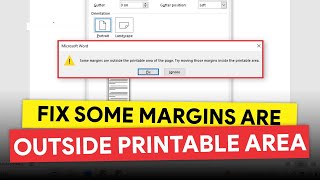 100% WORKS (FIX)! How to Fix Some Margins Are Outside the Printable Area of the Page