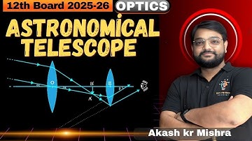 14. 🔭 Astronomical Telescope Explained | Working, Ray Diagram & Magnifying Power | Class 12 Physics